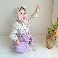 Load image into Gallery viewer, Baby Girls Flower Bow Embroidered Jumpsuits Wholesale 221010145
