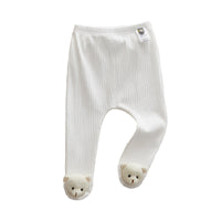 Load image into Gallery viewer, Baby Unisex Solid Color Animals Muslin&amp;Ribbed Pants Leggings Wholesale 221010170
