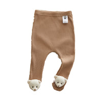 Load image into Gallery viewer, Baby Unisex Solid Color Animals Muslin&amp;Ribbed Pants Leggings Wholesale 221010170
