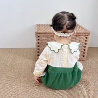 Load image into Gallery viewer, Baby Unisex Color-blocking Flower Embroidered Rompers Wholesale 221010180
