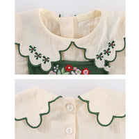 Load image into Gallery viewer, Baby Unisex Color-blocking Flower Embroidered Rompers Wholesale 221010180
