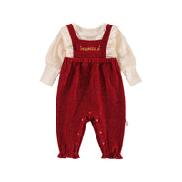 Load image into Gallery viewer, 2 Pieces Set Baby Girls Solid Color Tops And Jumpsuits Wholesale 221010201
