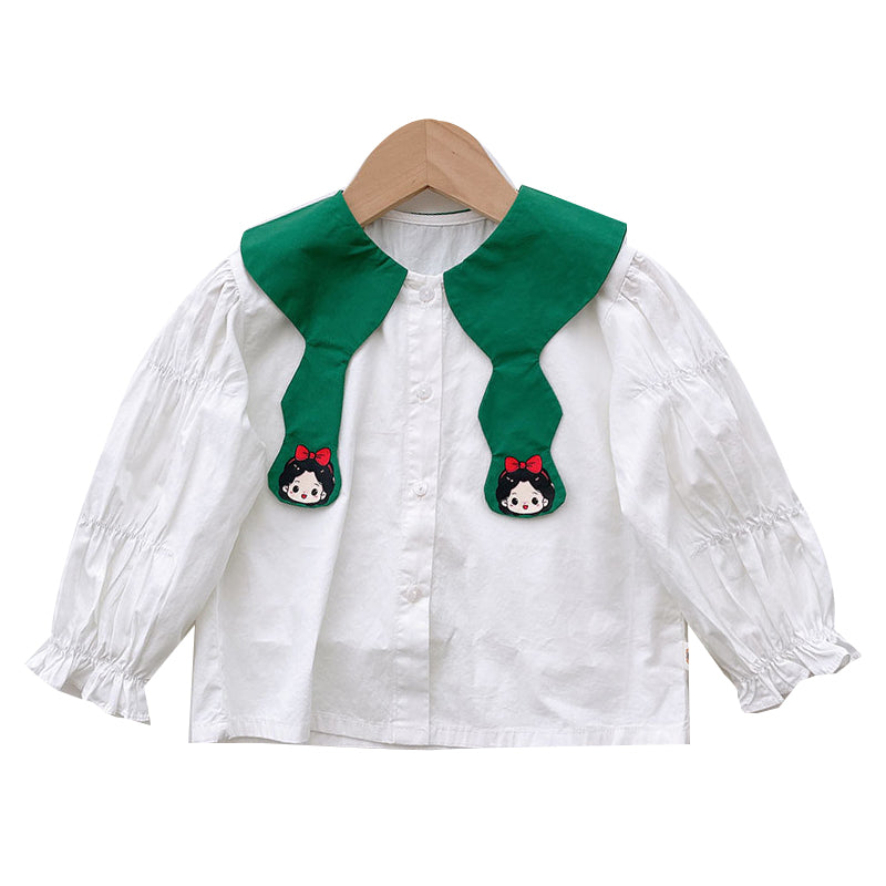 Baby Kid Girls Color-blocking Blouses Wholesale 221010225