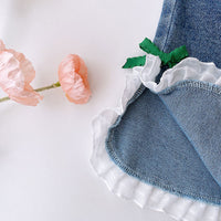Load image into Gallery viewer, Baby Kid Girls Bow Lace Jeans Wholesale 221010250
