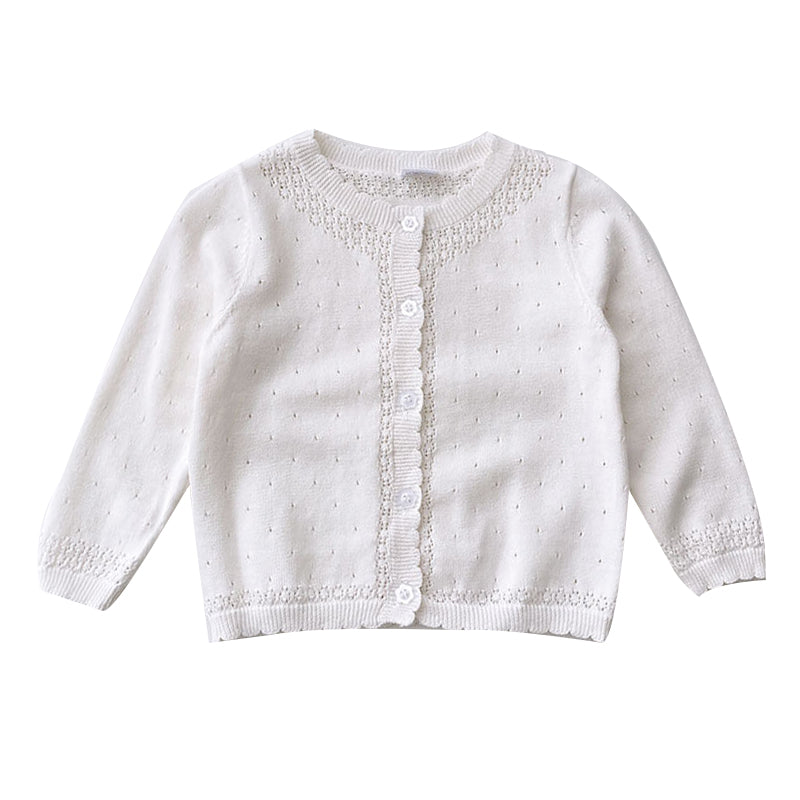 Baby Kid Girls Solid Color Cardigan Wholesale 221010253