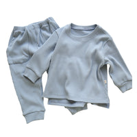 Load image into Gallery viewer, 2 Pieces Set Baby Kid Unisex Solid Color Tops And Pants Wholesale 221010255
