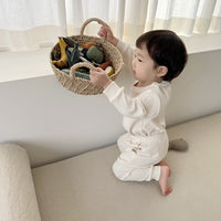 Load image into Gallery viewer, 2 Pieces Set Baby Kid Unisex Solid Color Tops And Pants Wholesale 221010255
