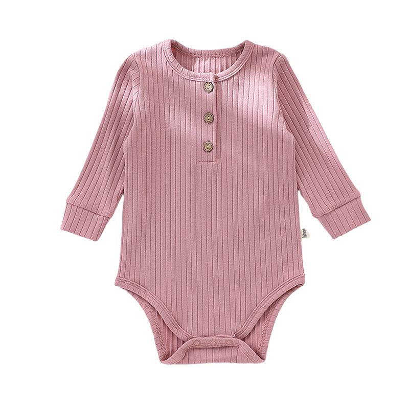 Baby Unisex Solid Color Rompers Wholesale 221010264