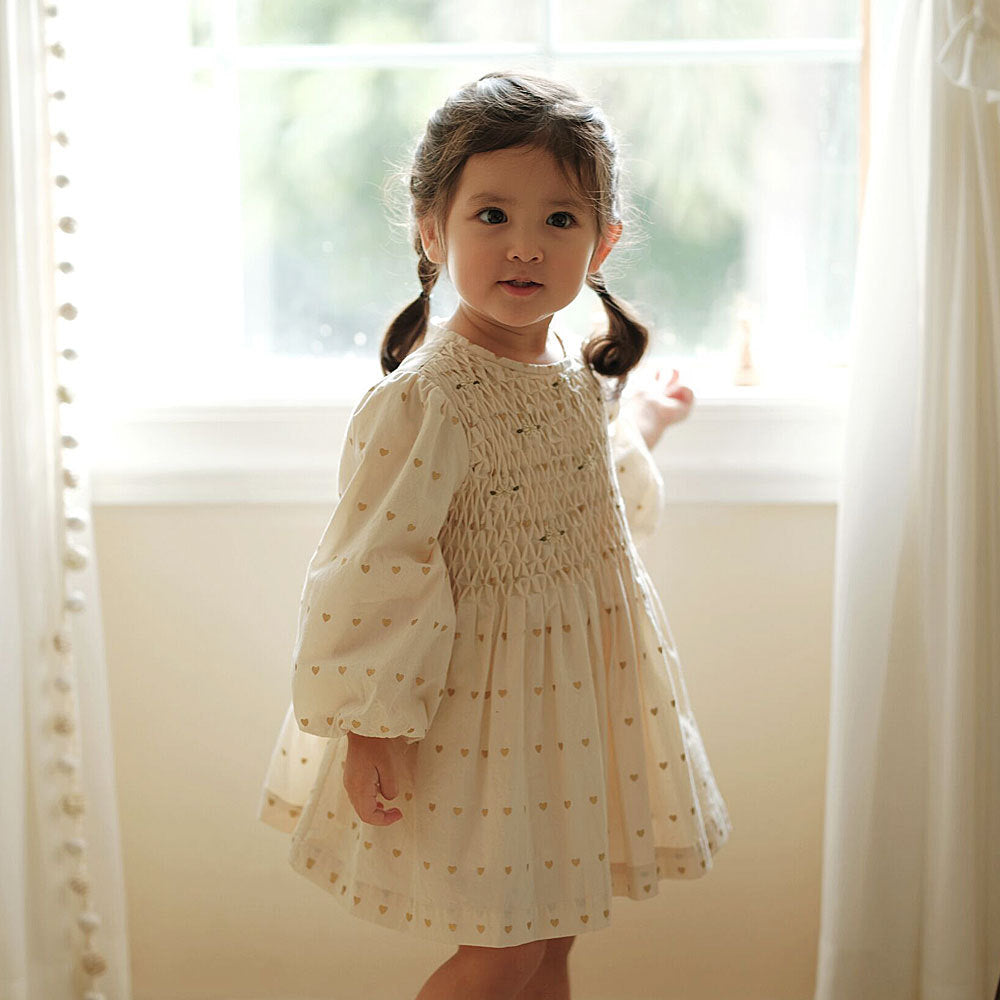 Baby Kid Girls Love heart Print Dresses Wholesale 221010281