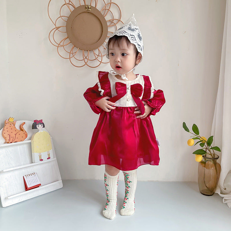 Baby Girls Bow Dresses Wholesale 221010294