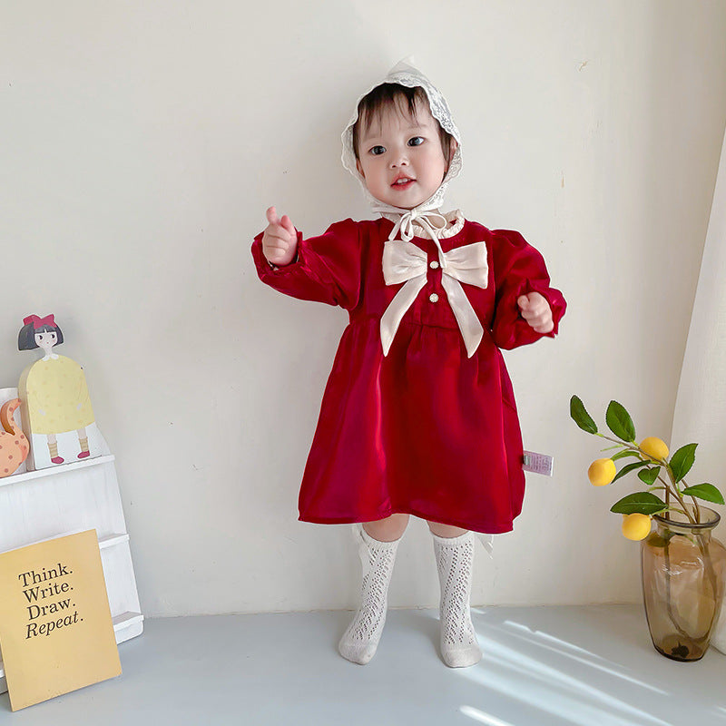 Baby Girls Bow Dresses Wholesale 221010295