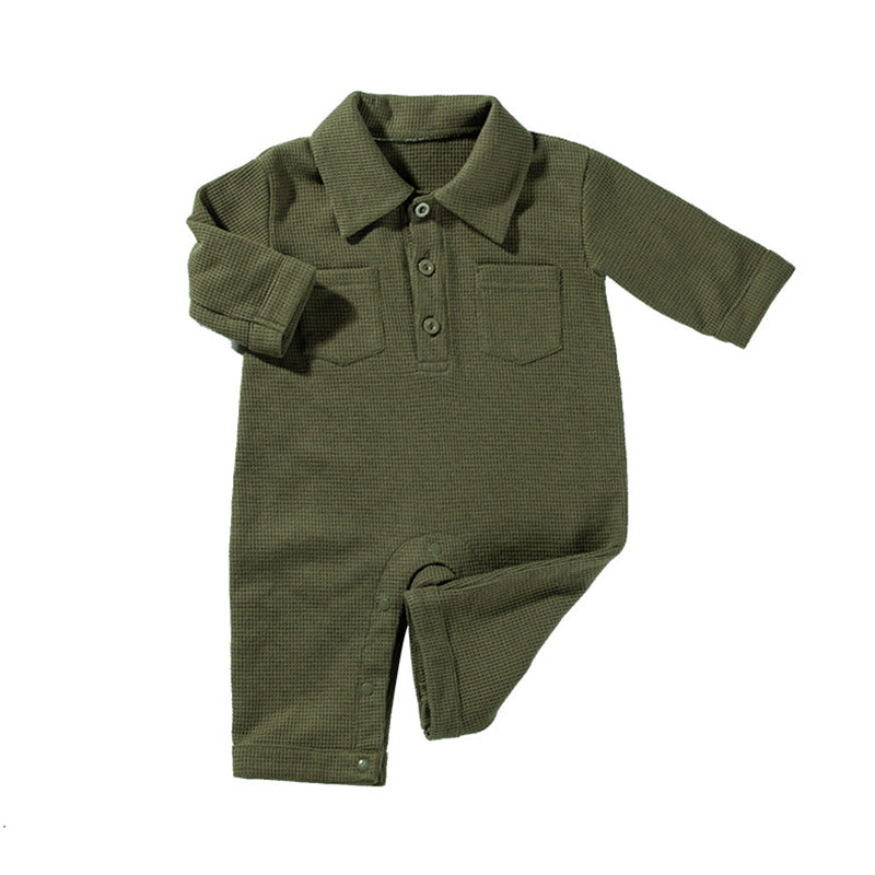 Baby Unisex Solid Color Jumpsuits Wholesale 221010303