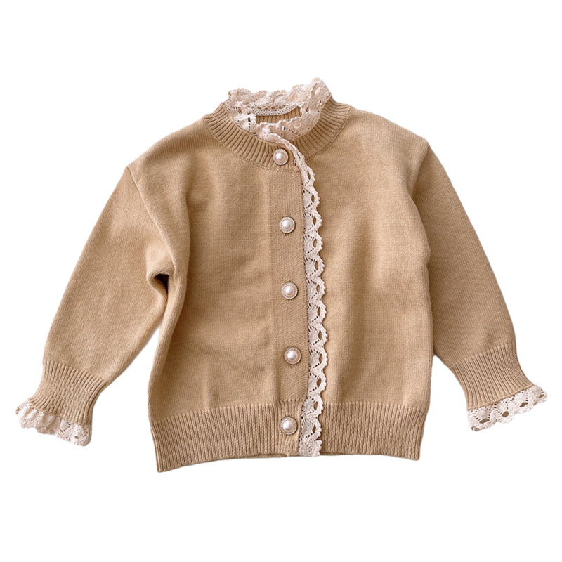 Baby Kid Girls Lace Crochet Embroidered Cardigan Wholesale 221010314