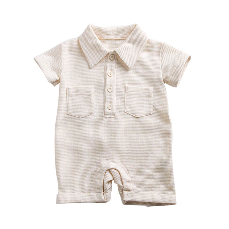 Baby Kid Unisex Solid Color Rompers Wholesale 221010331