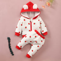Load image into Gallery viewer, 2 Pieces Set Baby Girls Letters Fruit Love heart Print Jackets Outwears And Pants Wholesale 221010334
