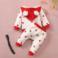 Load image into Gallery viewer, 2 Pieces Set Baby Girls Letters Fruit Love heart Print Jackets Outwears And Pants Wholesale 221010334
