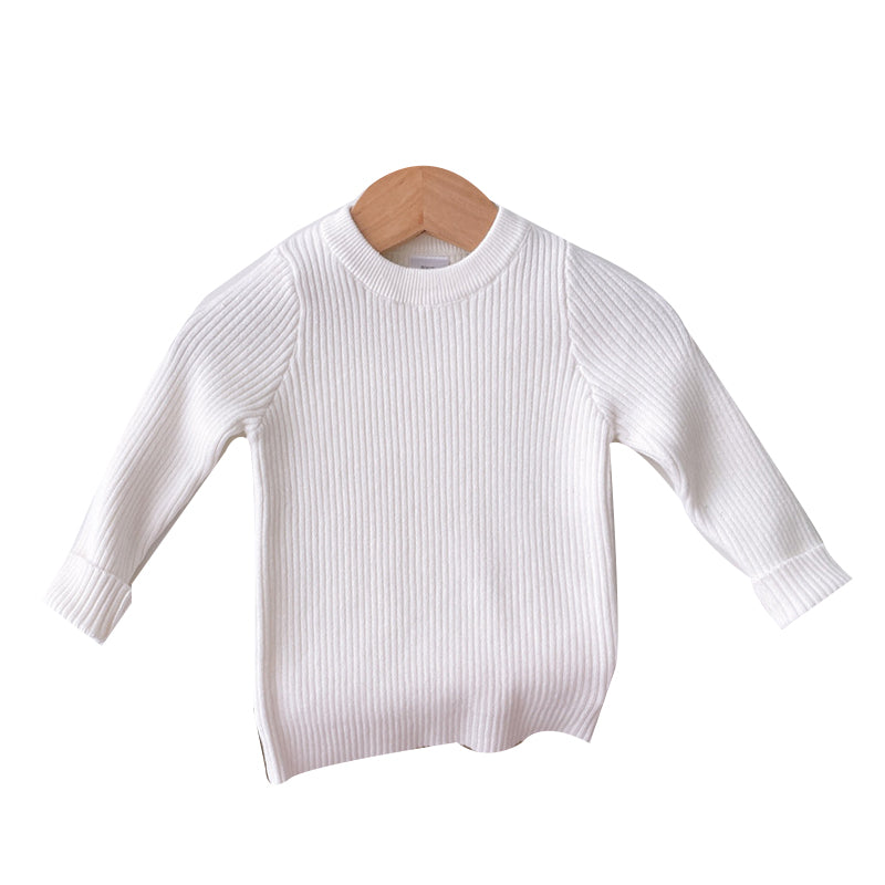 Baby Kid Unisex Solid Color Sweaters Wholesale 221010352