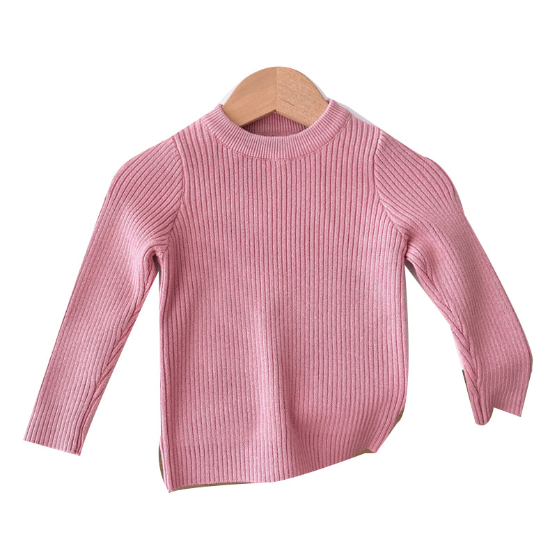 Baby Kid Unisex Solid Color Sweaters Wholesale 221010352