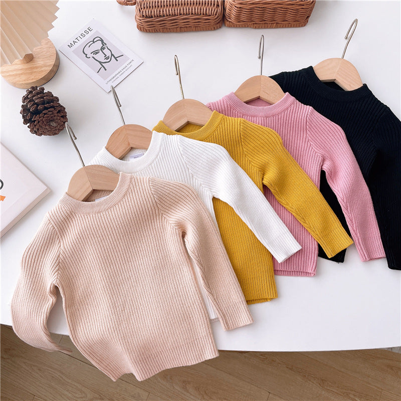 Baby Kid Unisex Solid Color Sweaters Wholesale 221010352