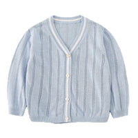 Load image into Gallery viewer, Baby Kid Unisex Solid Color Crochet Cardigan Knitwear Wholesale 22101047
