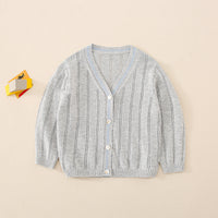 Load image into Gallery viewer, Baby Kid Unisex Solid Color Crochet Cardigan Knitwear Wholesale 22101047
