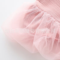 Load image into Gallery viewer, Baby Girls Solid Color Bow Lace Dresses Rompers Wholesale 221010794
