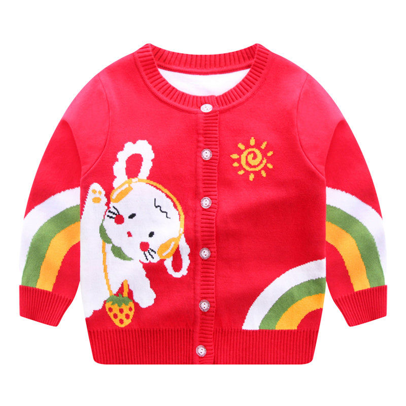 Baby Kid Girls Cartoon Crochet Cardigan Wholesale 221011105