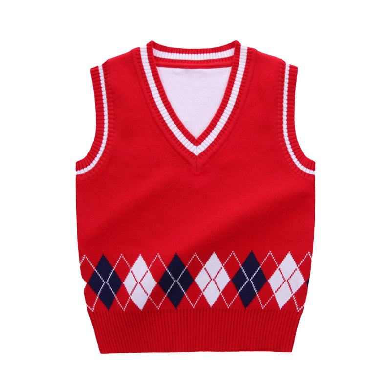 Baby Kid Boys Striped Color-blocking Vests Waistcoats Wholesale 221011122