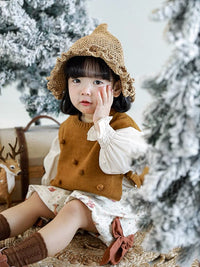 Load image into Gallery viewer, Baby Kid Girls Solid Color Vests Waistcoats Knitwear Wholesale 221011144
