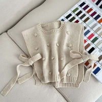Load image into Gallery viewer, Baby Kid Girls Solid Color Vests Waistcoats Knitwear Wholesale 221011144

