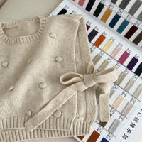 Load image into Gallery viewer, Baby Kid Girls Solid Color Vests Waistcoats Knitwear Wholesale 221011144
