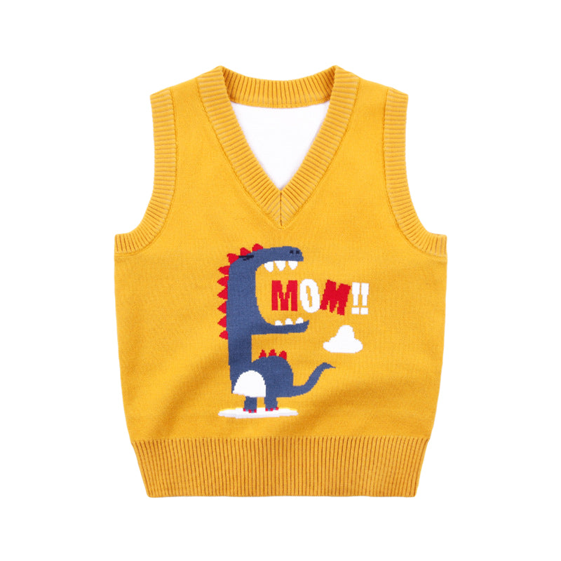 Baby Kid Boys Letters Animals Car Cartoon Crochet Vests Waistcoats Knitwear Wholesale 221011154