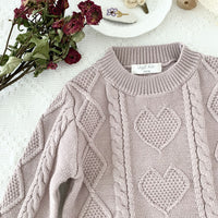 Load image into Gallery viewer, Baby Kid Unisex Love heart Crochet Sweaters Wholesale 221011178
