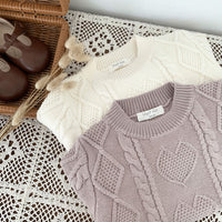Load image into Gallery viewer, Baby Kid Unisex Love heart Crochet Sweaters Wholesale 221011178
