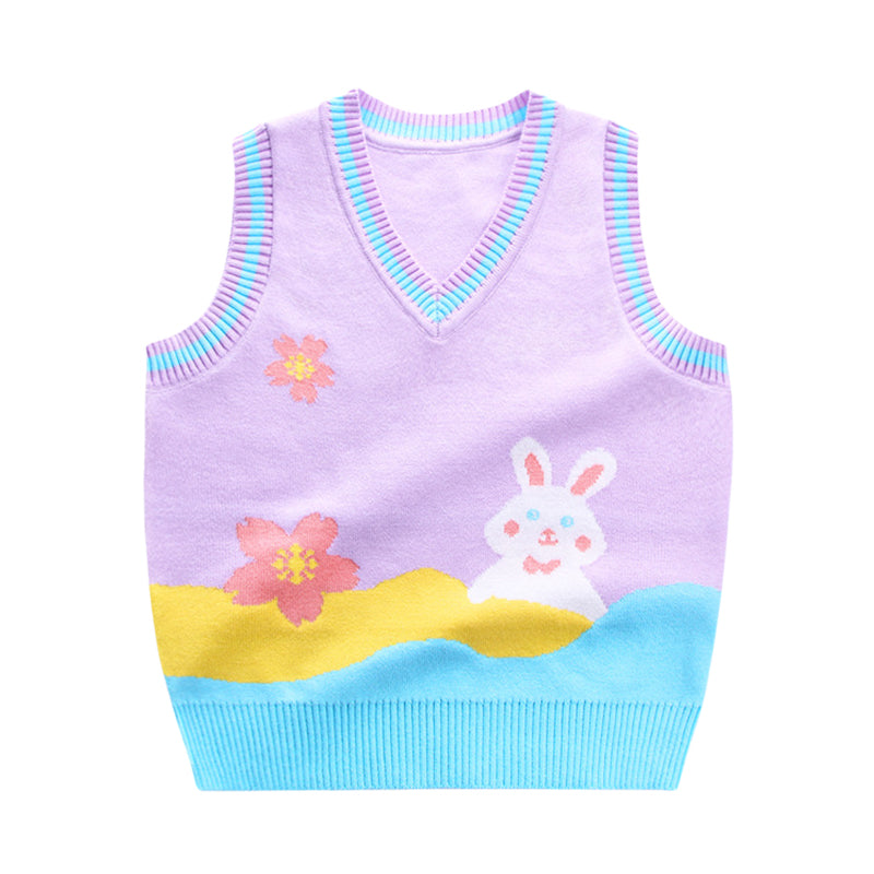 Baby Kid Unisex Flower Animals Cartoon Crochet Vests Waistcoats Wholesale 221011188