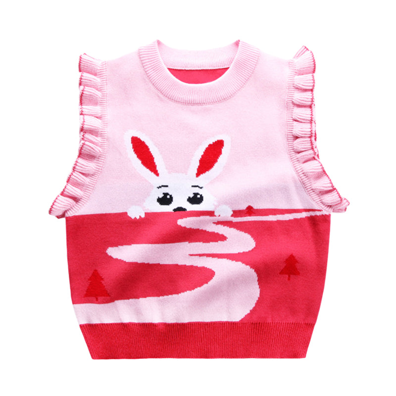 Baby Kid Girls Animals Cartoon Crochet Vests Waistcoats Wholesale 221011231