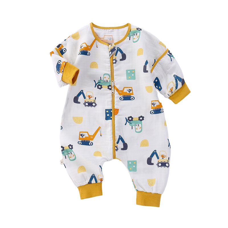 Baby Kid Unisex Fruit Car Cartoon Print Jumpsuits Wholesale 22101124