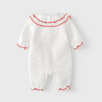 Load image into Gallery viewer, Baby Girls Fruit Bow Embroidered Jumpsuits Wholesale 221011269
