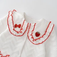 Load image into Gallery viewer, Baby Girls Fruit Bow Embroidered Jumpsuits Wholesale 221011269
