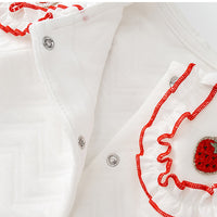 Load image into Gallery viewer, Baby Girls Fruit Bow Embroidered Jumpsuits Wholesale 221011269
