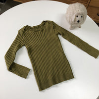 Load image into Gallery viewer, Baby Kid Girls Solid Color Muslin&amp;Ribbed Sweaters Wholesale 22101128
