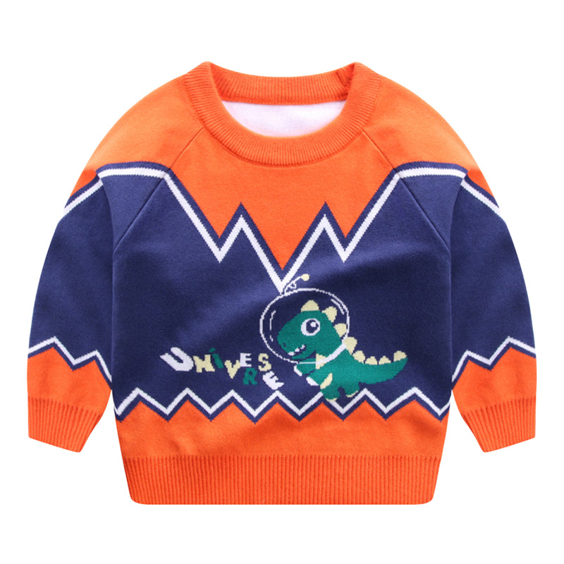 Baby Kid Boys Dinosaur Crochet Alphabet Sweaters Wholesale 221011290