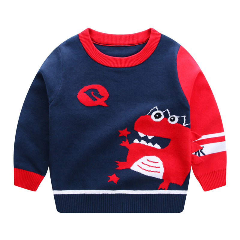 Baby Kid Boys Dinosaur Alphabet Sweaters Wholesale 221011304