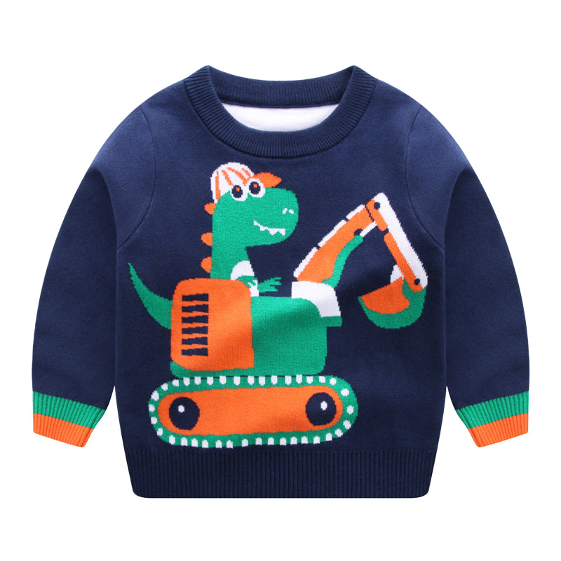 Baby Kid Boys Cartoon Crochet Sweaters Wholesale 221011323