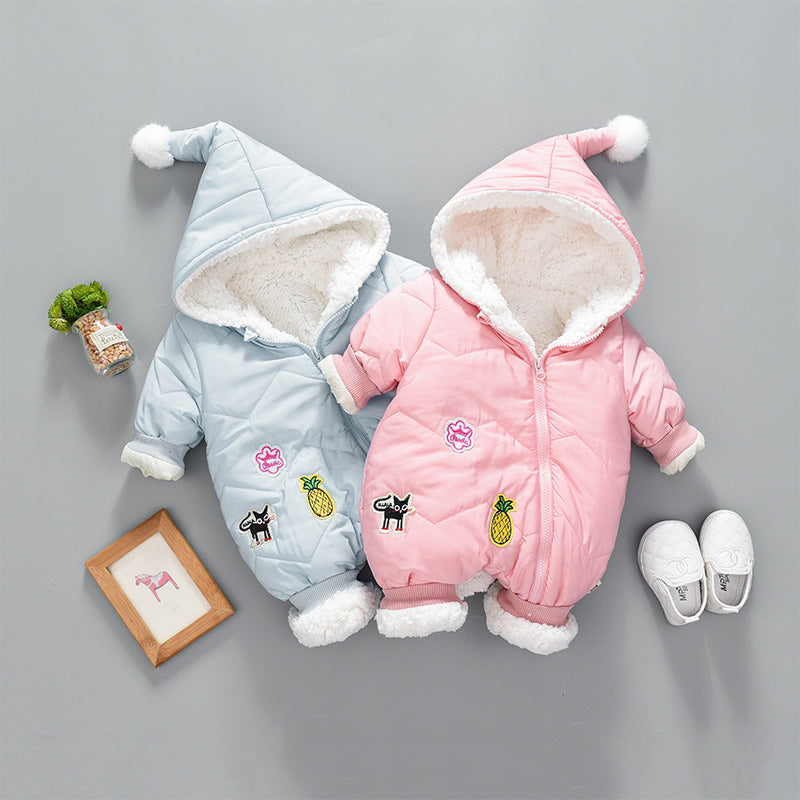 Baby Girls Fruit Embroidered Jumpsuits Wholesale 221011441