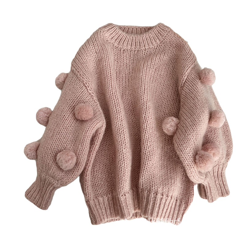 Baby Kid Girls Solid Color Sweaters Wholesale 221011478