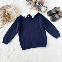 Load image into Gallery viewer, Baby Kid Girls Color-blocking Crochet Sweaters Wholesale 221011483

