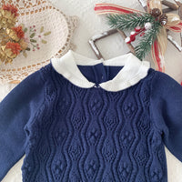 Load image into Gallery viewer, Baby Kid Girls Color-blocking Crochet Sweaters Wholesale 221011483
