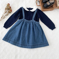 Load image into Gallery viewer, Baby Kid Girls Color-blocking Crochet Sweaters Wholesale 221011483

