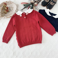 Load image into Gallery viewer, Baby Kid Girls Color-blocking Crochet Sweaters Wholesale 221011483
